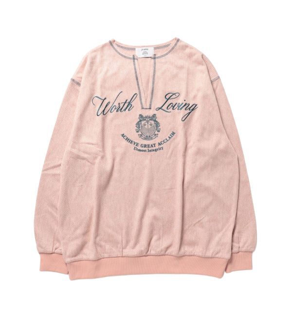 jouetie「ニットライクロゴプルオーバー」|Tシャツ・カットソー|ピンク