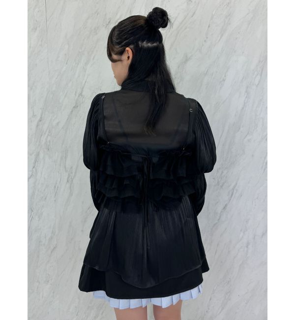 jouetie「ボリュームスリーブシアーシャツ」|シャツ・ブラウス|