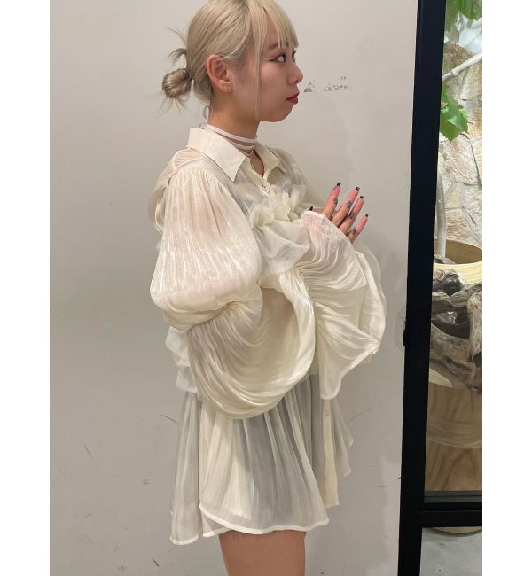 jouetie「ボリュームスリーブシアーシャツ」|シャツ・ブラウス|