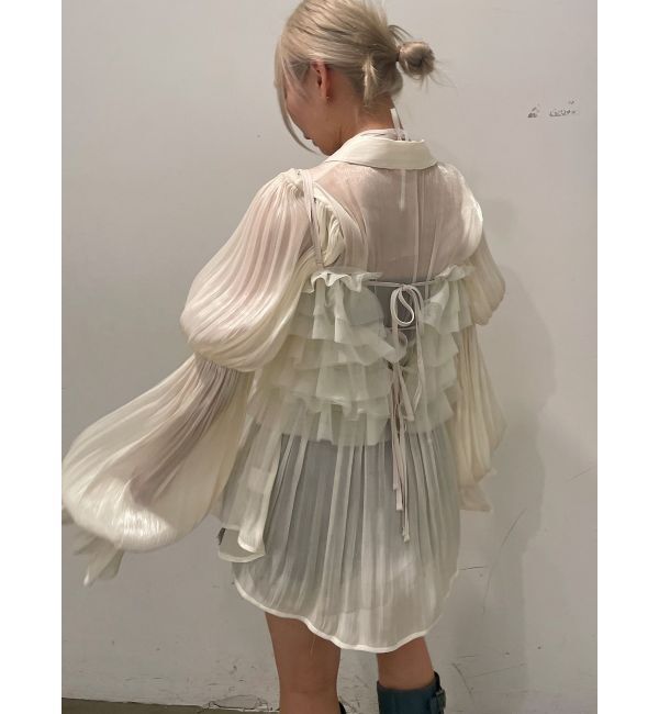 jouetie「ボリュームスリーブシアーシャツ」|シャツ・ブラウス|