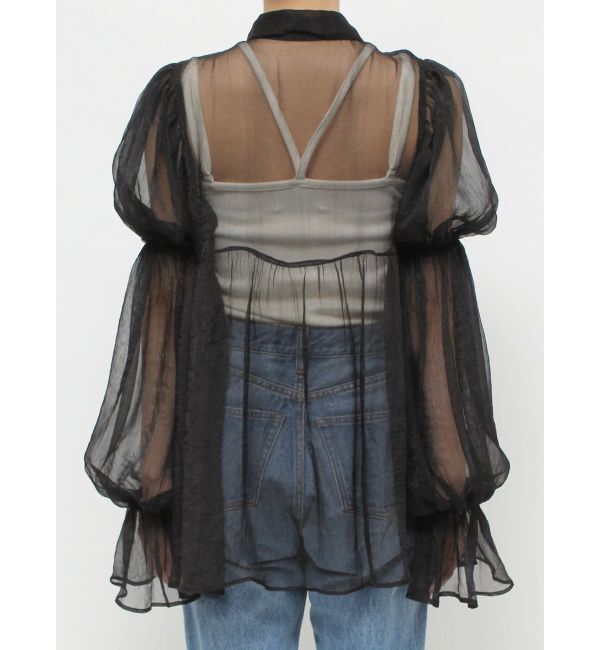 jouetie「ボリュームスリーブシアーシャツ」|シャツ・ブラウス|