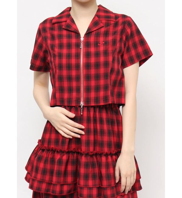 jouetie「カラーステッチコンパクトZIPシャツ【セットアップ対応】」|シャツ・ブラウス|