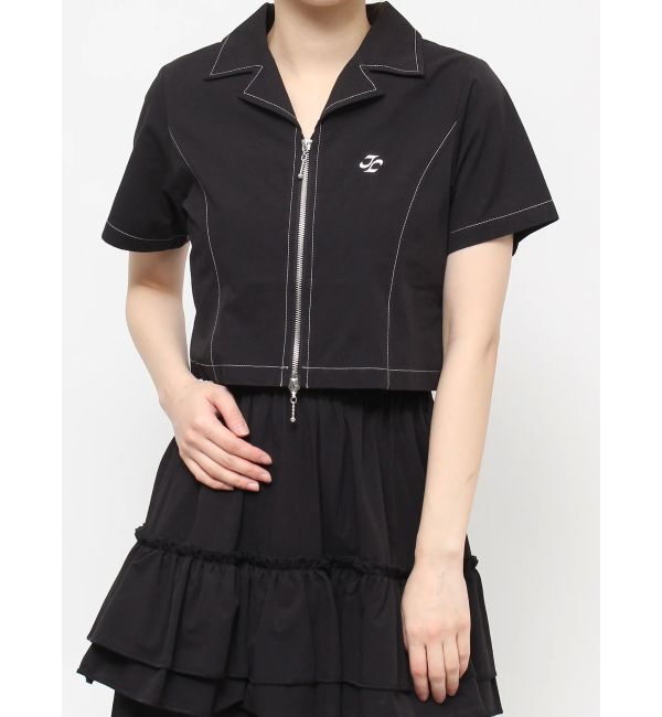 jouetie「カラーステッチコンパクトZIPシャツ【セットアップ対応】」|シャツ・ブラウス|