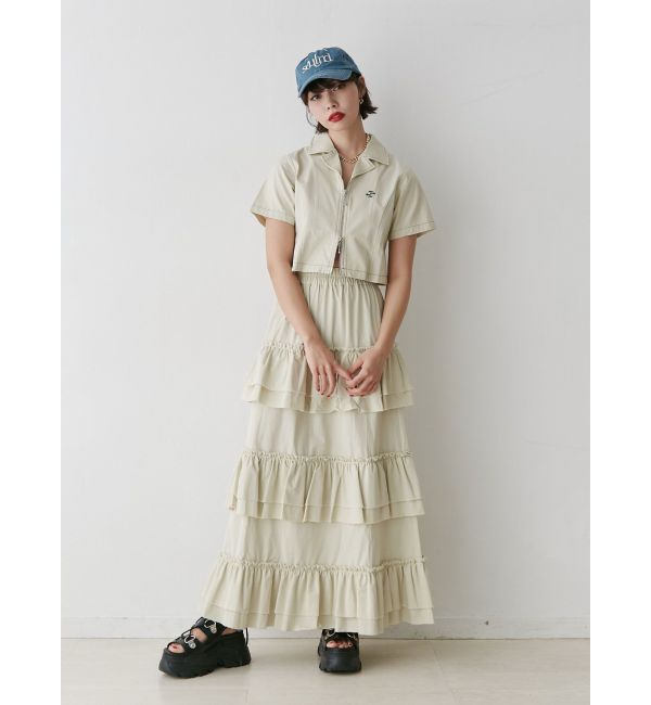 jouetie「カラーステッチコンパクトZIPシャツ【セットアップ対応】」|シャツ・ブラウス|