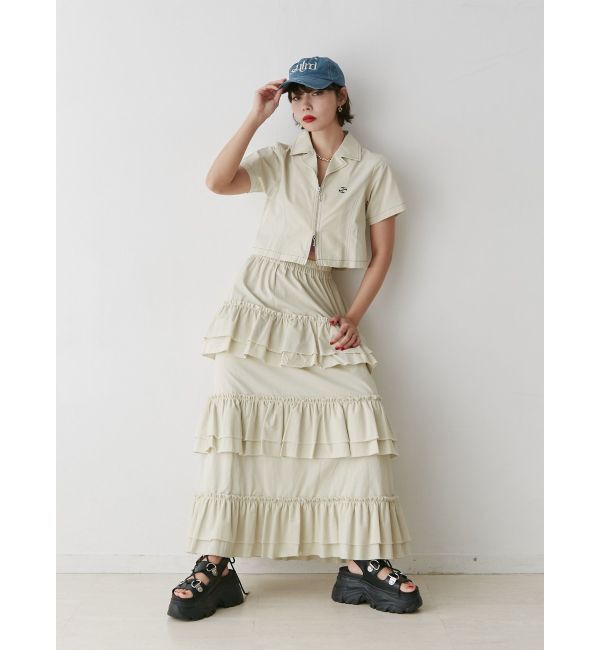 jouetie「カラーステッチコンパクトZIPシャツ【セットアップ対応】」|シャツ・ブラウス|