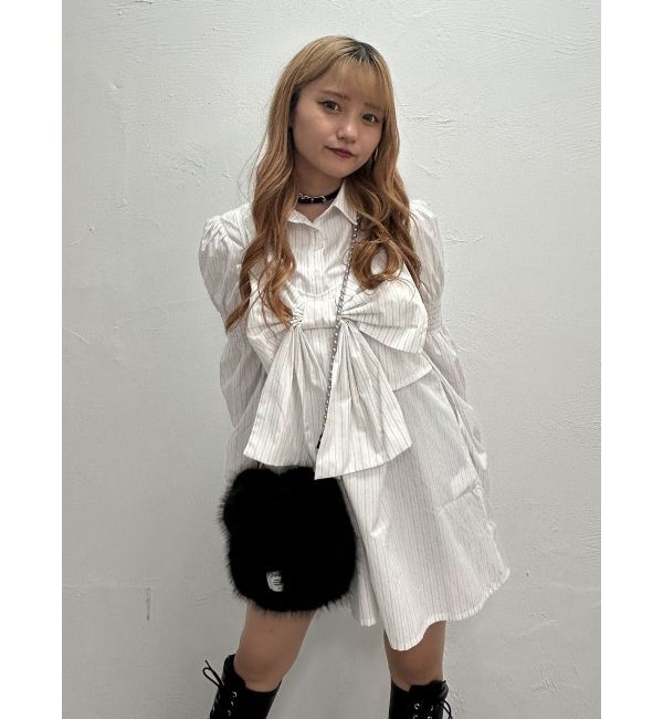 jouetie「リボンビスチェレイヤードチュニックシャツ」|シャツ・ブラウス|