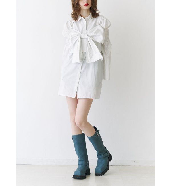 jouetie「リボンビスチェレイヤードチュニックシャツ」|シャツ・ブラウス|