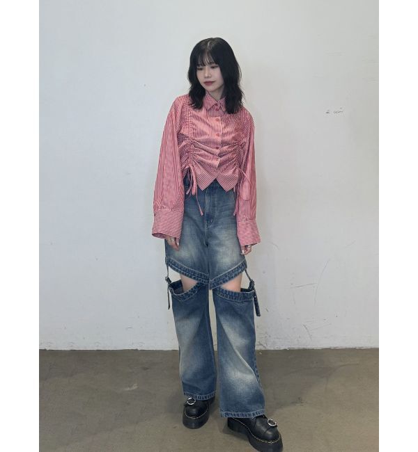 jouetie「リボンギャザーシャツ」|シャツ・ブラウス|