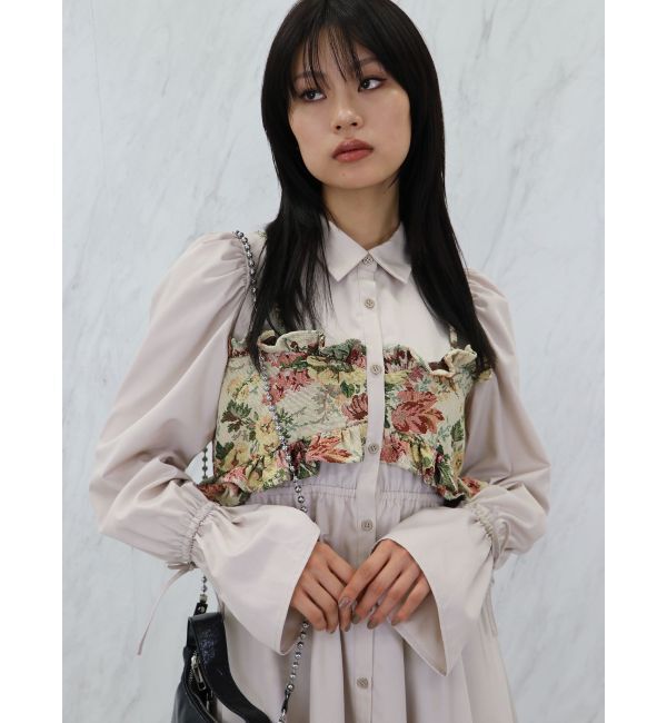 jouetie「ゴブランビスチェシャツワンピース」|ワンピース|