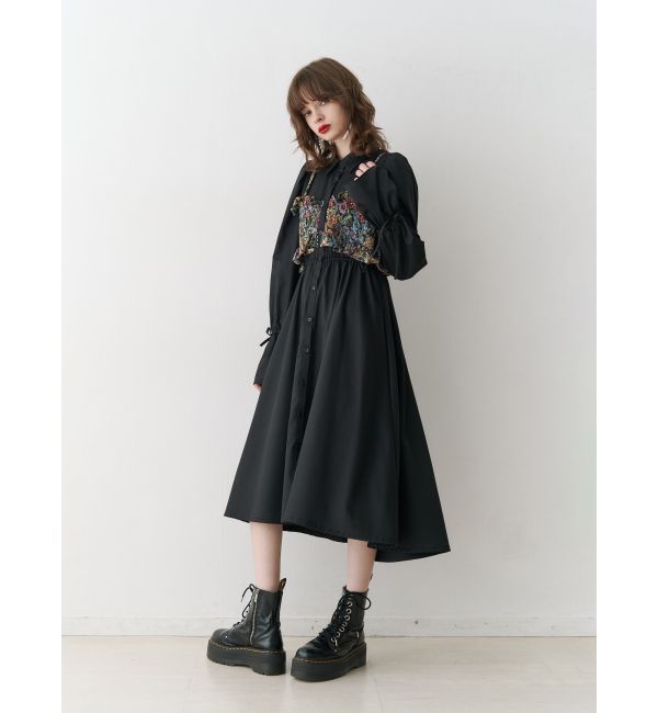 jouetie「ゴブランビスチェシャツワンピース」|ワンピース|