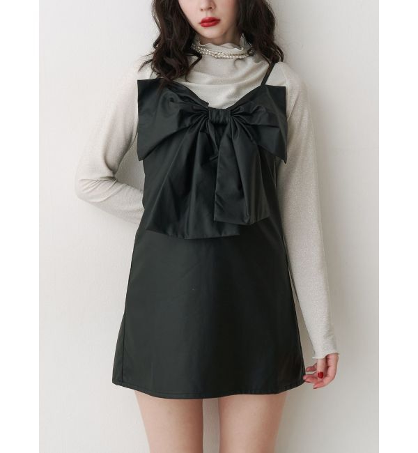 jouetie「BIGリボンジャンスカ」|ワンピース|ブラック