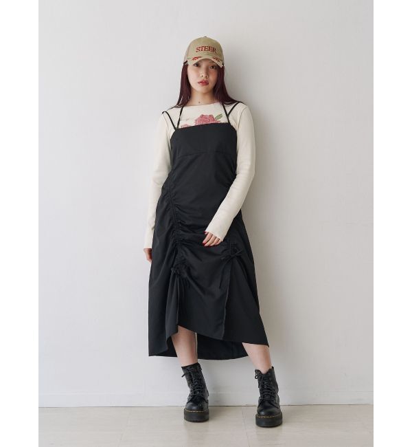 jouetie「イレギュラーギャザーキャミワンピース」|ワンピース|