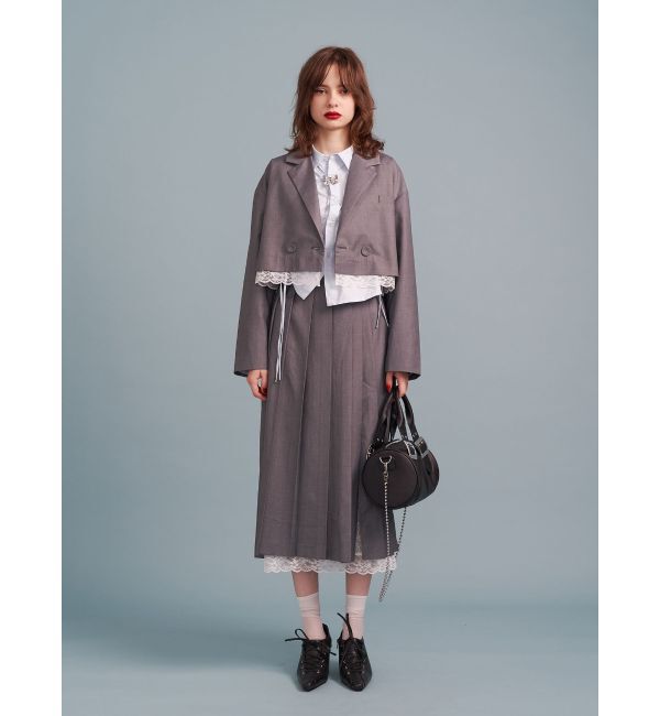 jouetie「ベルトヘムレースプリーツスカート【セットアップ対応】」|スカート|