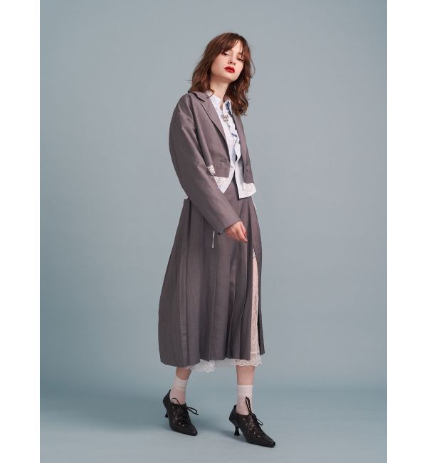 jouetie「ベルトヘムレースプリーツスカート【セットアップ対応】」|スカート|