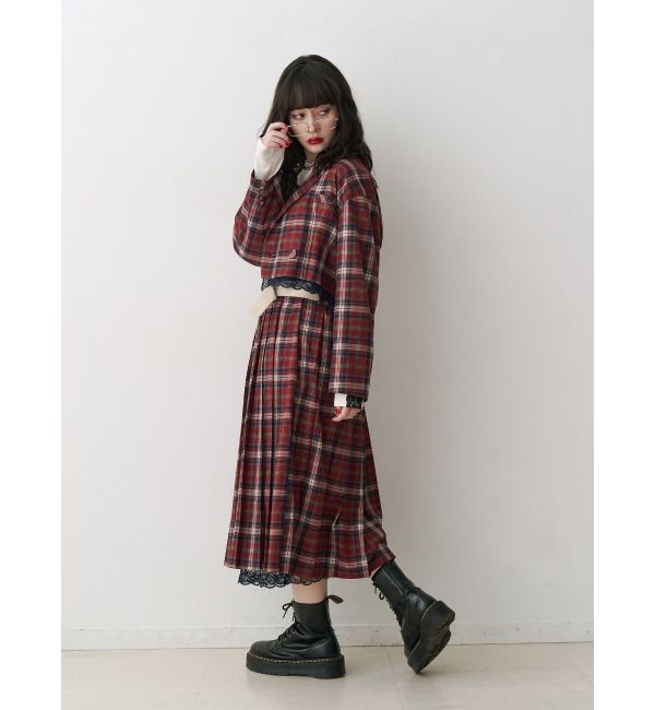 jouetie「ベルトヘムレースプリーツスカート【セットアップ対応】」|スカート|