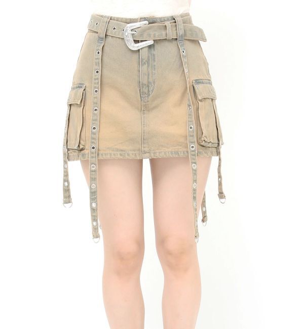 jouetie「ウエスタンバックルベルトスカパン」|デニム|