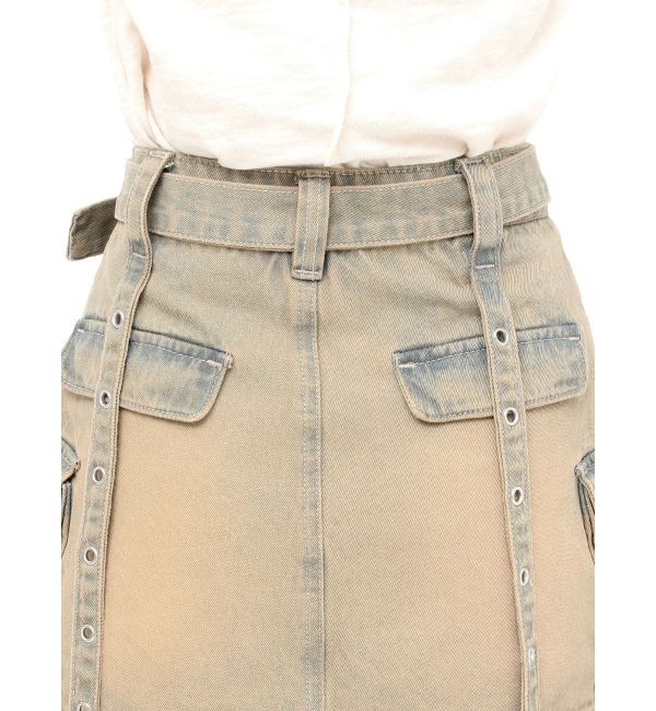 jouetie「ウエスタンバックルベルトスカパン」|デニム|