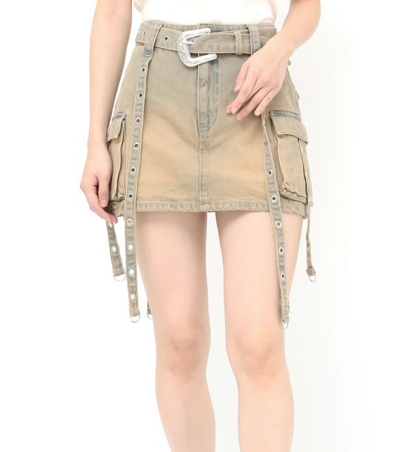 jouetie「ウエスタンバックルベルトスカパン」|デニム|