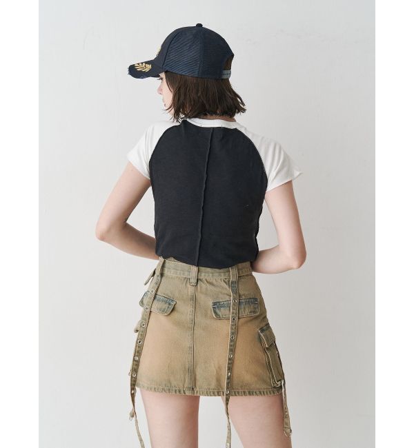 jouetie「ウエスタンバックルベルトスカパン」|デニム|