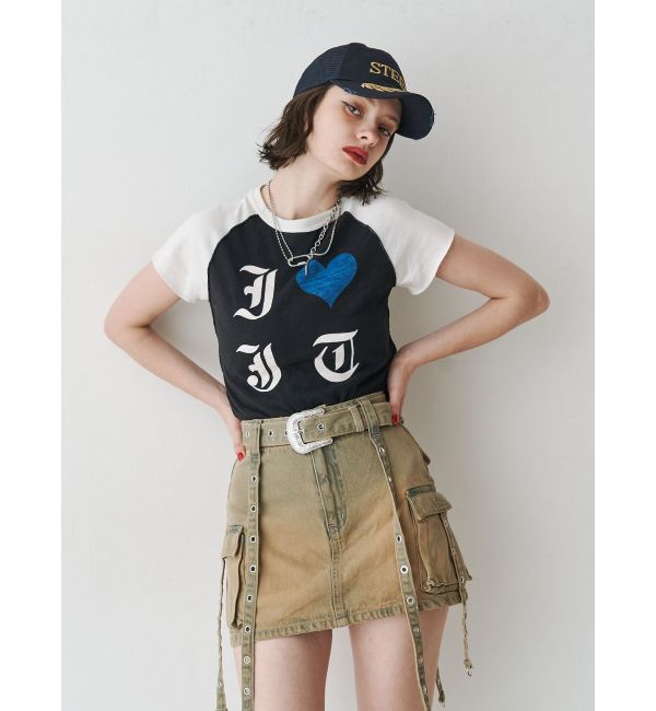 jouetie「ウエスタンバックルベルトスカパン」|デニム|