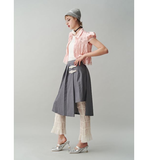 jouetie「サテンギャザーブラウス」|シャツ・ブラウス|