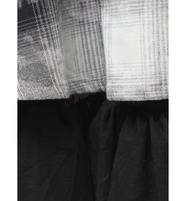 jouetie「チュールリバーシブルチェックフレアスカート」|スカート|
