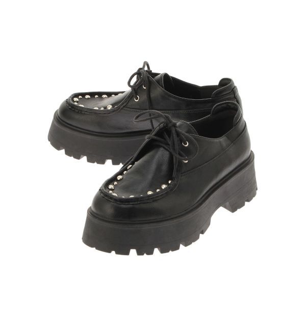 jouetie「オーバーソールスタッズチロリアンシューズ」|ローファー|