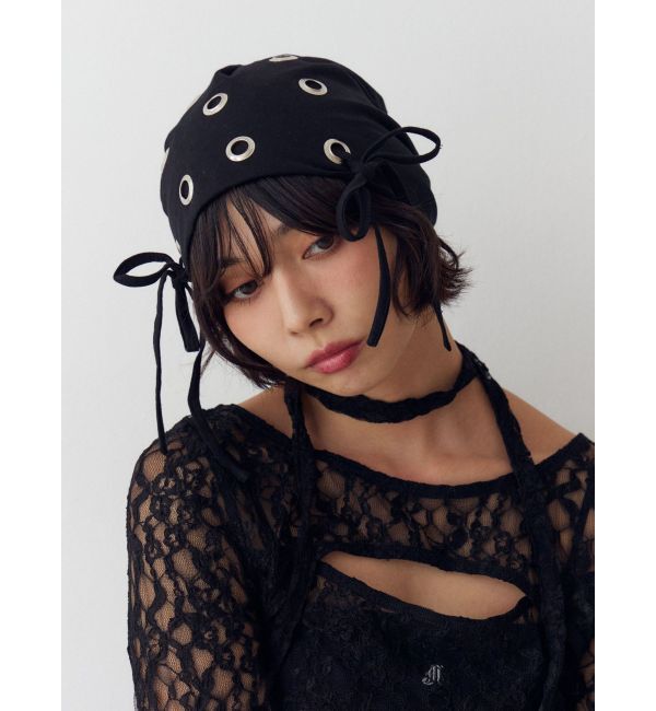 jouetie「ハトメリボンビーニー」|ニット帽|