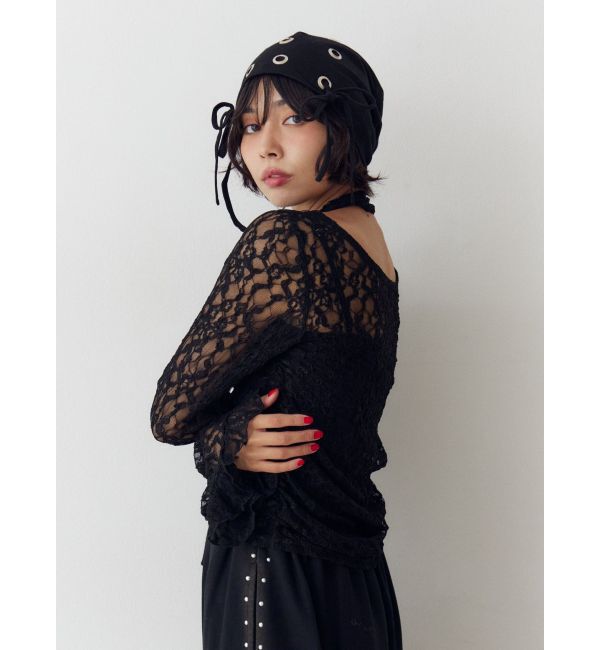 jouetie「カットアウトレーストップス」|Tシャツ・カットソー|