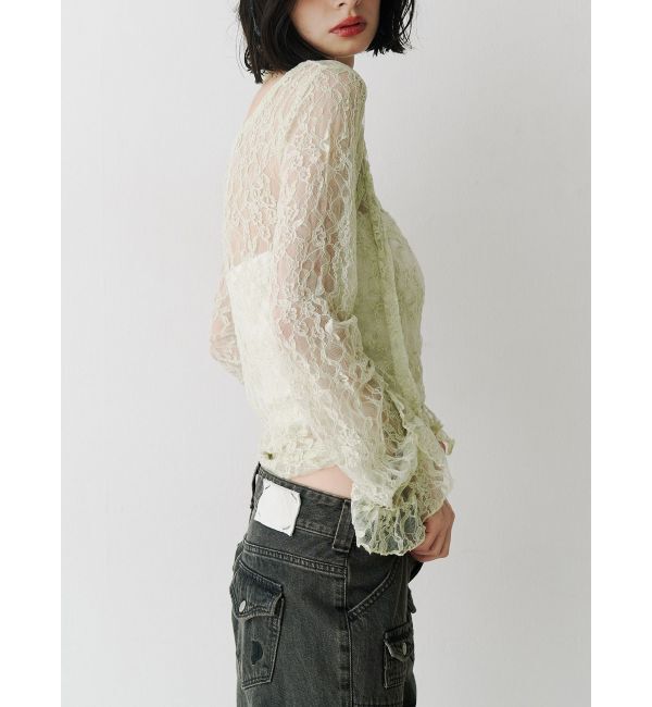 jouetie「カットアウトレーストップス」|Tシャツ・カットソー|