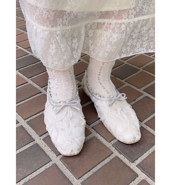 merry jenny「チュールサテンフラットシューズ」|その他|