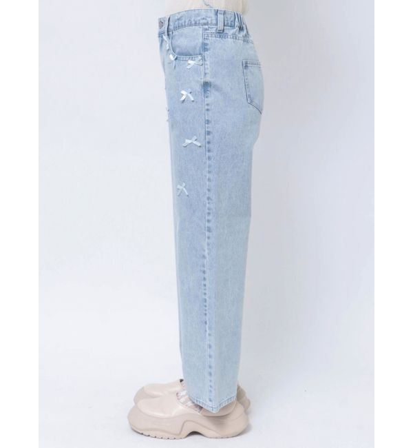 merry jenny「petit ribbonデニムパンツ」|デニム|