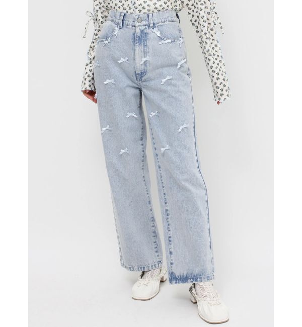 merry jenny「petit ribbonデニムパンツ」|デニム|