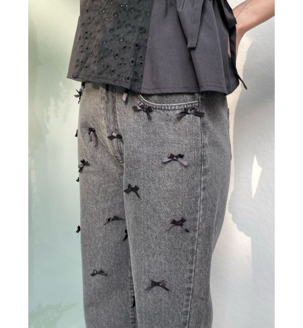 merry jenny「petit ribbonデニムパンツ」|デニム|