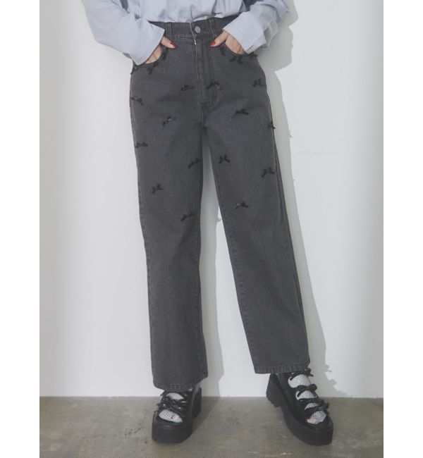 merry jenny「petit ribbonデニムパンツ」|デニム|