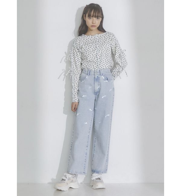 merry jenny「petit ribbonデニムパンツ」|デニム|
