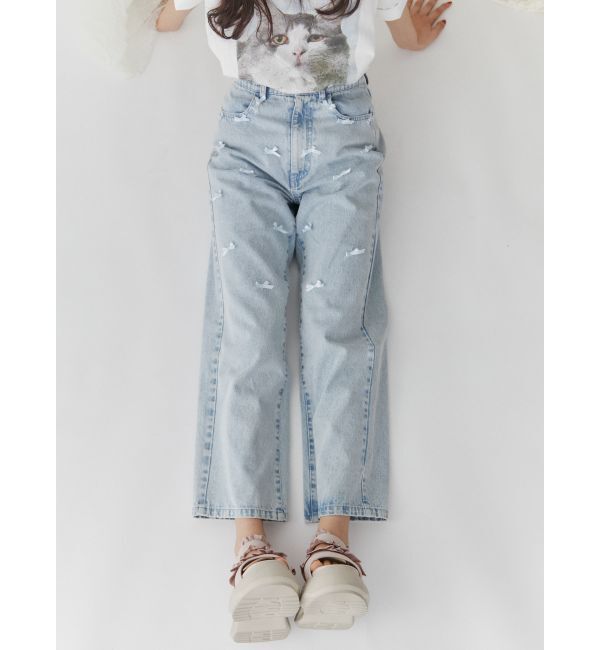 merry jenny「petit ribbonデニムパンツ」|デニム|