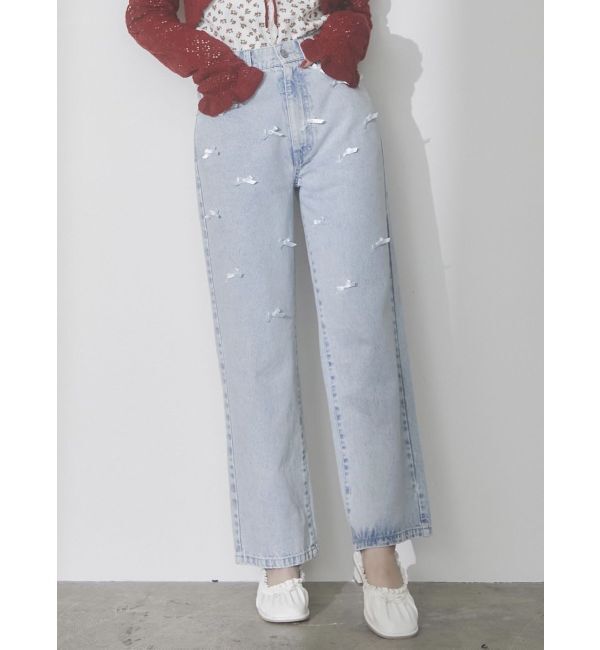 merry jenny「petit ribbonデニムパンツ」|デニム|