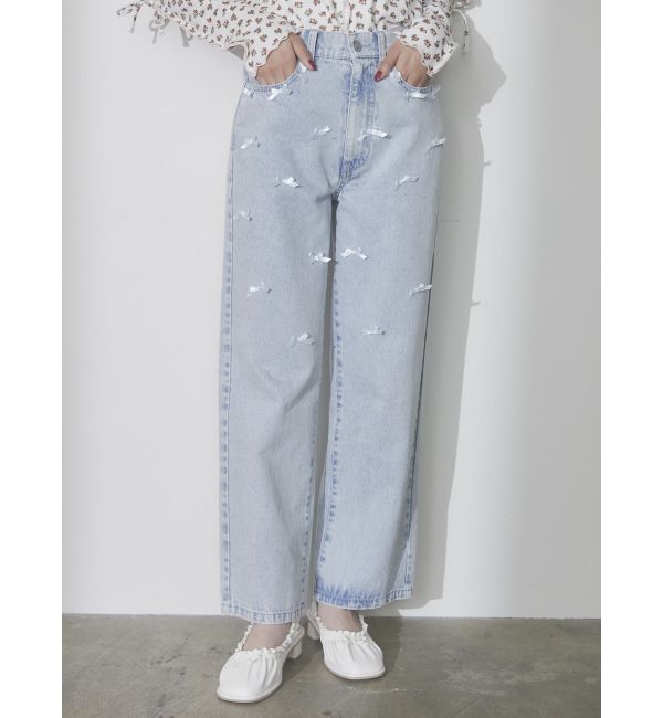 merry jenny「petit ribbonデニムパンツ」|デニム|