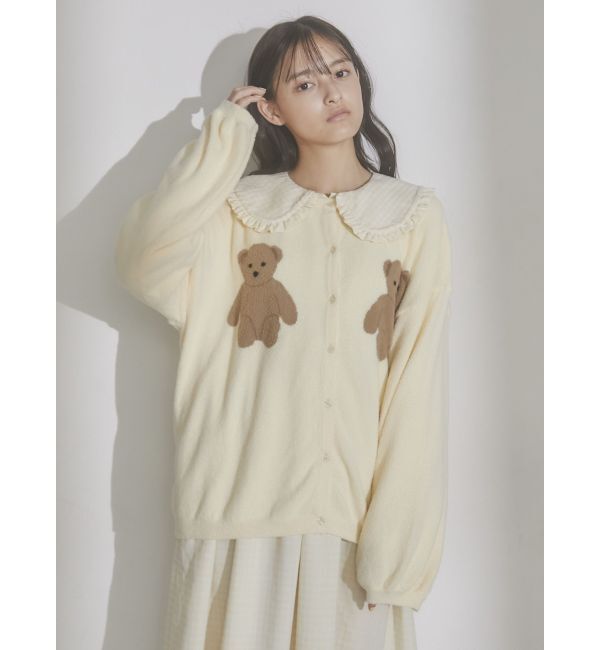 merry jenny「Bear&times;Bearニットカーディガン」|カーディガン|