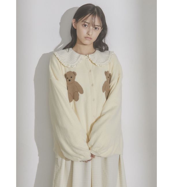merry jenny「Bear&times;Bearニットカーディガン」|カーディガン|