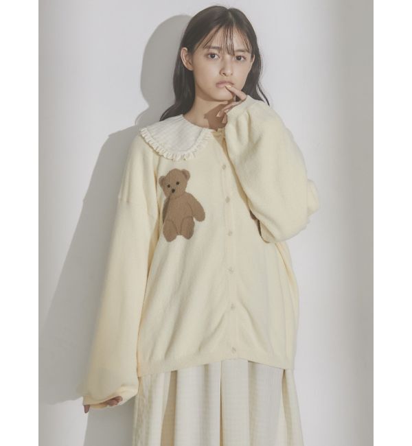 merry jenny「Bear&times;Bearニットカーディガン」|カーディガン|
