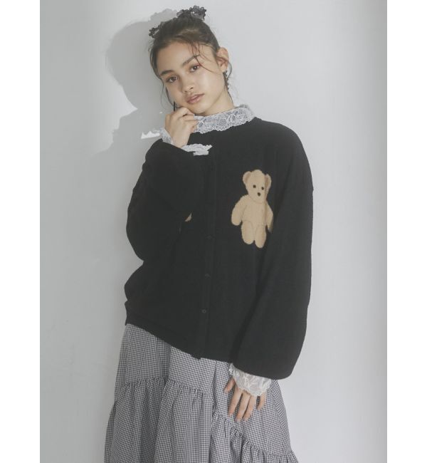merry jenny「Bear&times;Bearニットカーディガン」|カーディガン|