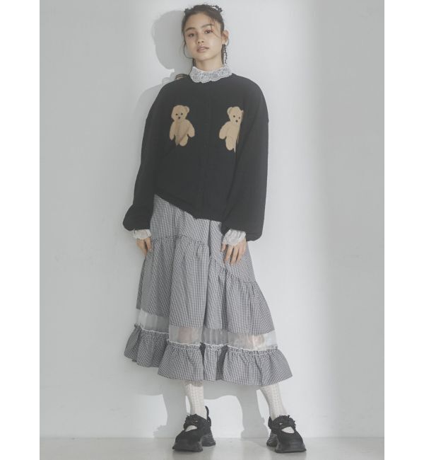 merry jenny「Bear&times;Bearニットカーディガン」|カーディガン|