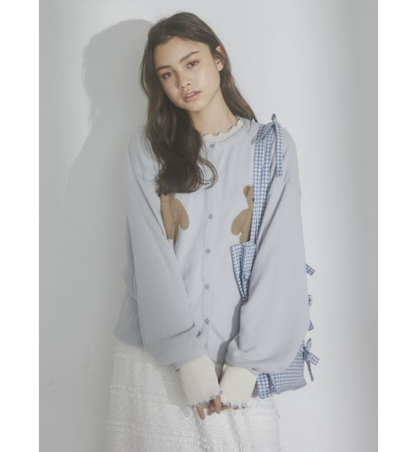 merry jenny「Bear&times;Bearニットカーディガン」|カーディガン|