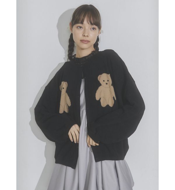 merry jenny「Bear&times;Bearニットカーディガン」|カーディガン|