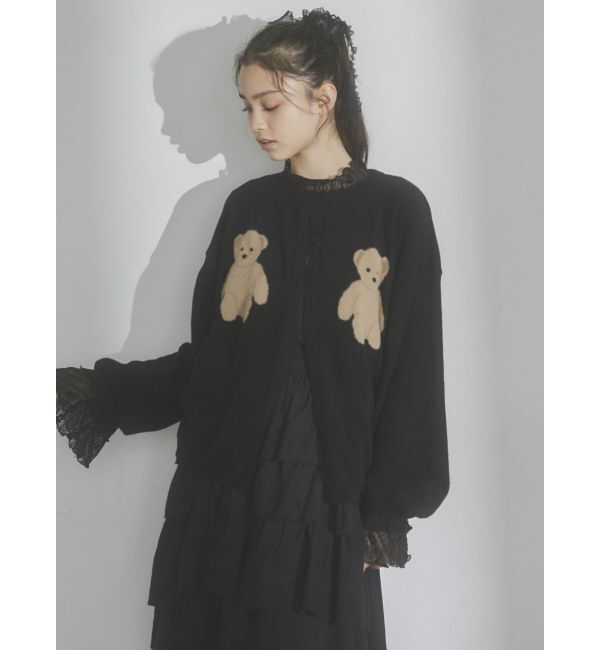 merry jenny「Bear&times;Bearニットカーディガン」|カーディガン|