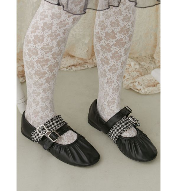 merry jenny「checkベルトバレエシューズ」|バレエシューズ|