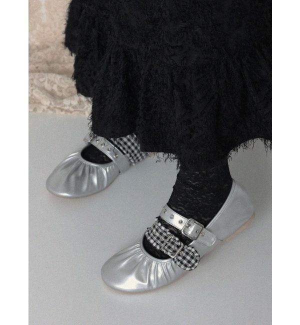 merry jenny「checkベルトバレエシューズ」|バレエシューズ|