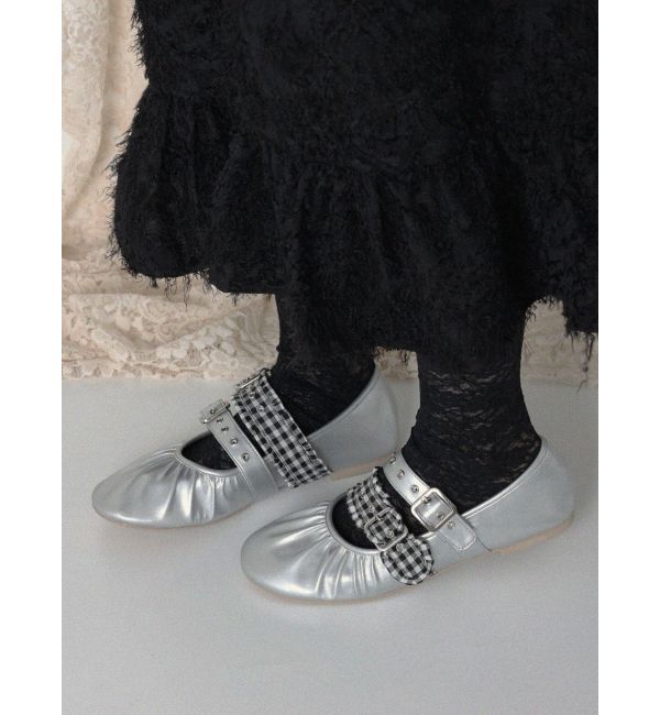 merry jenny「checkベルトバレエシューズ」|バレエシューズ|